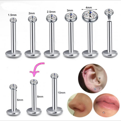 حلق طبي مقاس 8مم للأذن-شفايف-أنف - 8mm Surgical Ear,Nose and Lips PIERCING