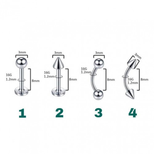 حلق طبي مقوس و مستقيم متعدد الاستعمالات - Multi Using Surgical Piercing