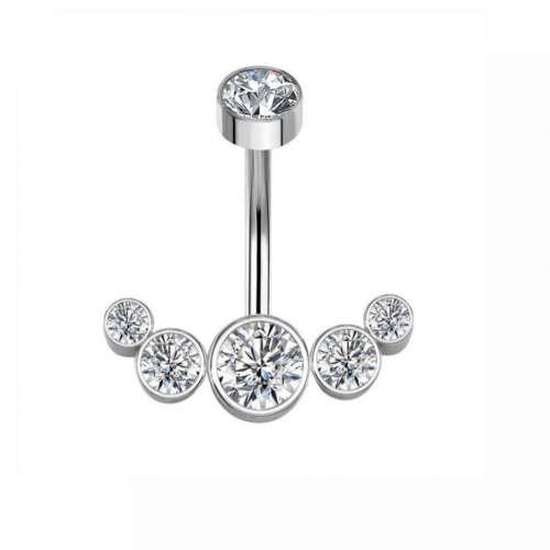 حلق طبي للبطن - Surgical Silver Belly Piercing