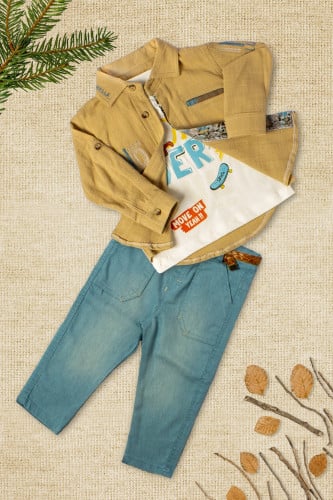 طقم ولادي 4 قطع صيفي