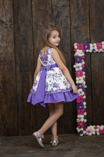 فستان بناتي موف مشجر