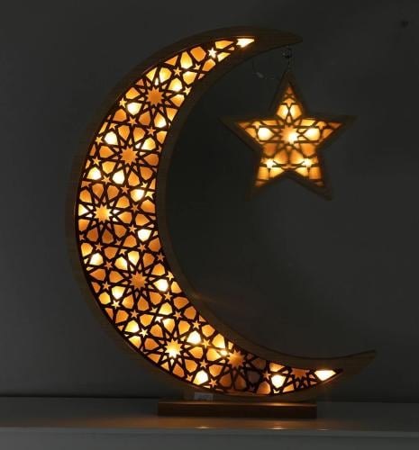 هلال رمضان كبير بقاعده ارتفاع 150 سم