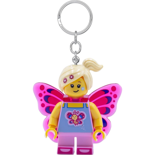 ليغو - سلسلة مفاتيح مضيئة فتاة الفراشة - لون وردي