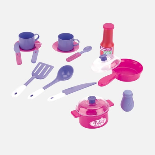 باربي - مجموعة أدوات المطبخ الفاخرة – 24 قطعة مع أ...