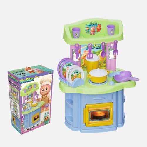 Monsters – Kids Chef Kitchen Set 16 Pieces – Fun Pretend Play Toy