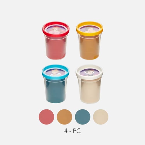 ديزني - مجموعة عجينة اللعب برنسيس 4 ألوان آمنة للأ...