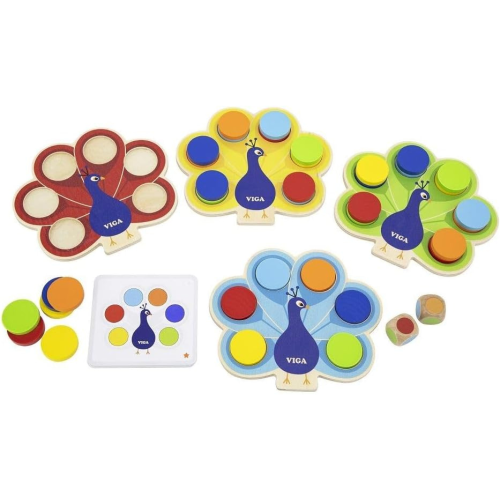 فيجا - لعبة مطابقة الوان الطاووس - 62 قطعة