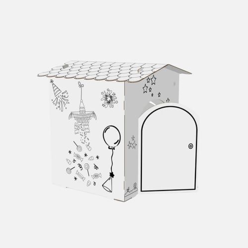 بيت لعب كرتوني قابل للتلوين للأطفال