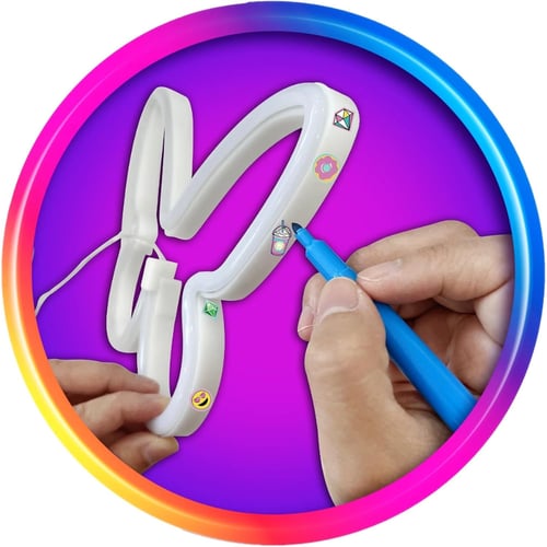 وي كول - أضواء نيون على شكل قلب وفراشة - اصنعها بن...