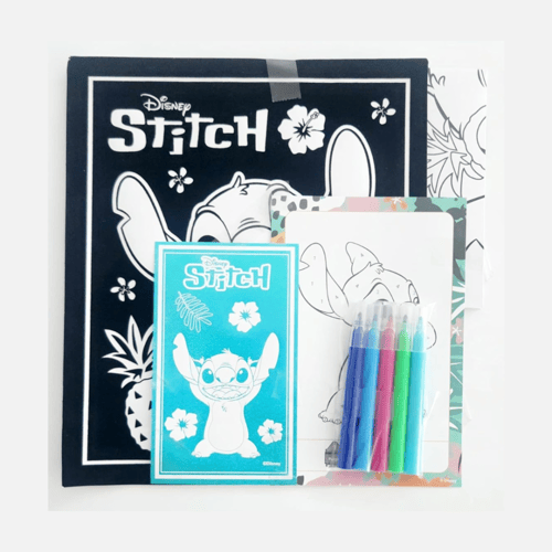 ديزني - مجموعة ملصقات ستيتش من سكوديل مع أقلام تلو...