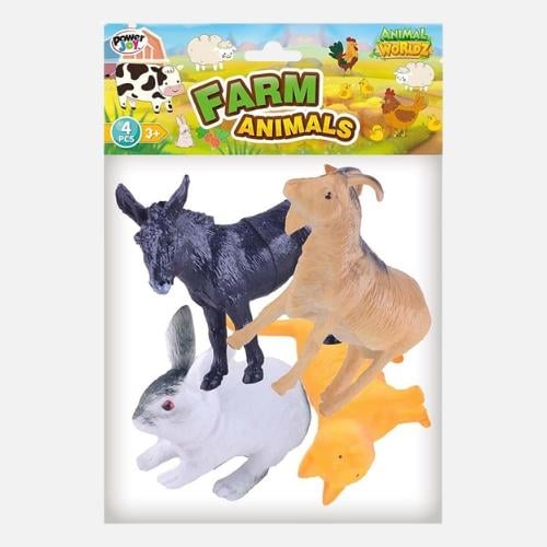 باور جوي حيوانات المزرعة أنيمال وورلدز 4 قطع للأطف...