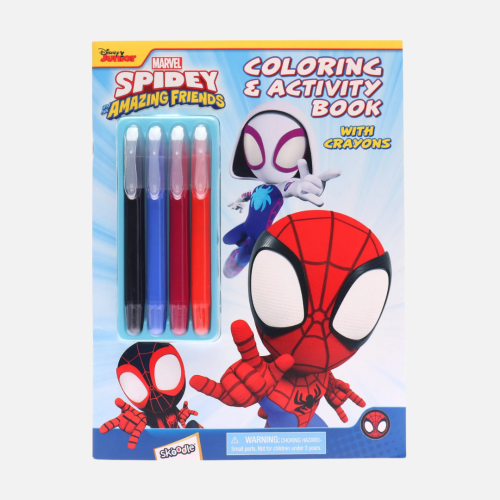 مارفل - كتاب تلوين وأنشطة سبايدي مع أقلام تلوين حر...