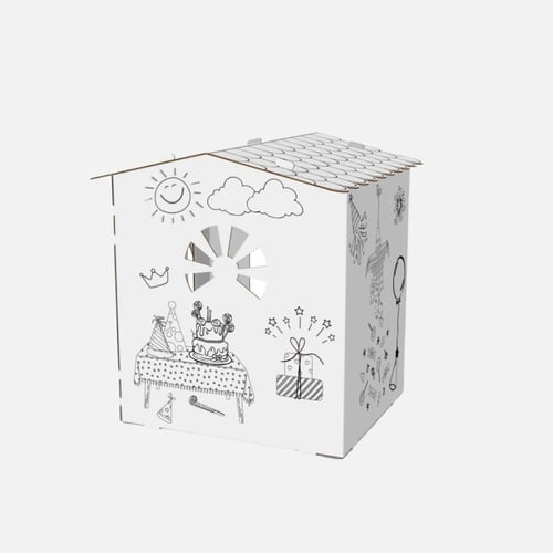 بيت لعب كرتوني قابل للتلوين للأطفال