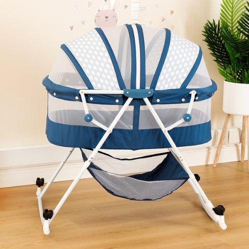 سرير اطفال هزاز مزود بعجلات دي جي ال