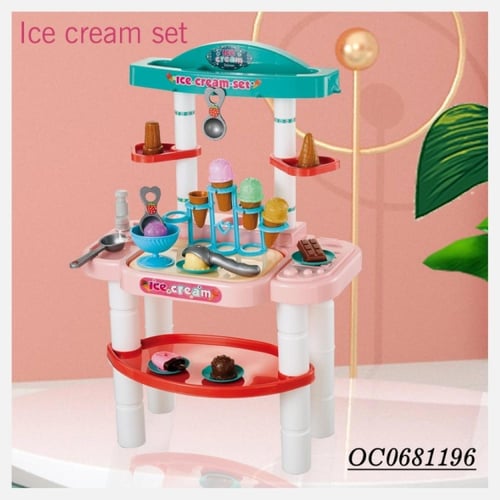 طاولة صنع الآيس كريم للأطفال مع 37 قطعة | ألعاب مط...
