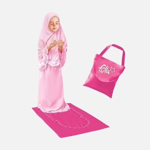 فلة مجموعة الصلاة للأطفال 7-9 سنوات – طقم سجادة وش...