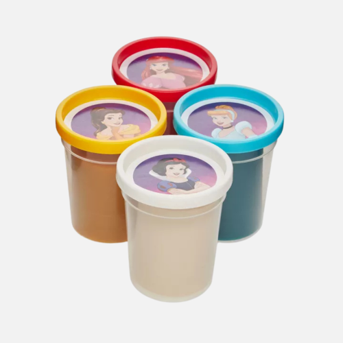 ديزني - مجموعة عجينة اللعب برنسيس 4 ألوان آمنة للأ...