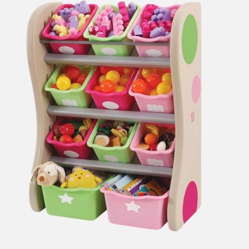 ستيب 2 - منظم ألعاب الأطفال بصناديق تخزين متعددة ا...