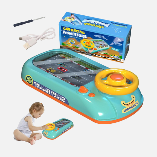 لعبة سيارة سباق على عجلة القيادة الموسيقية