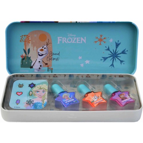 فروزن - مجموعة مكياج اطفال ب 3 طلاء أظافر ومجموعة...