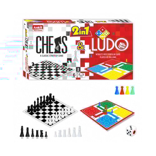 ألينا - لعبة شطرنج ولودو 15 - اللوحية 2 في 1