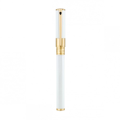 S.t. Dupont Pen white and gold rollerball