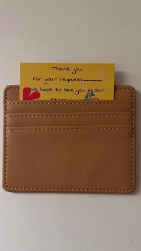 Card holder upon request