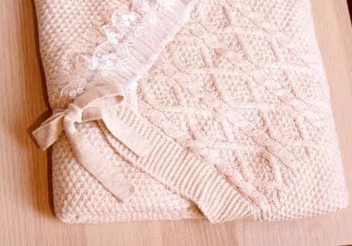 مدس أطفال شتوي مبطن بني فاتح