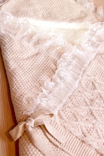 مدس أطفال شتوي مبطن بني فاتح