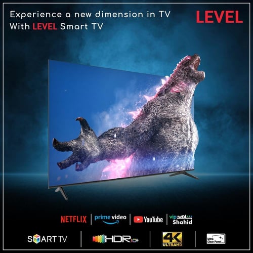 شاشة ليفيل 75 بوصة QLED 4K ويبوس مع رسيفر داخلي بد...