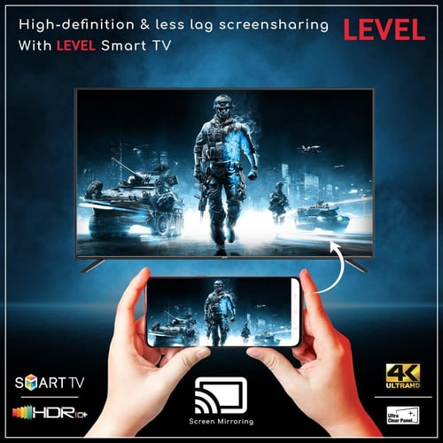 شاشة ليفيل 58 بوصة 4K سمارت ويبوس بدون ايطار - 102...