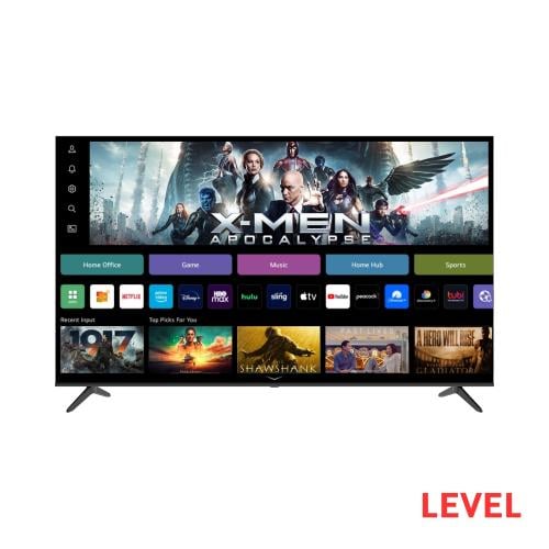 شاشة ليفيل 55 بوصة 60 هيرتز 4K QLED ويبوس مع رسيفر...