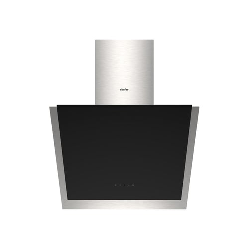 شفاط سمفر 60 سم هيكل استيل مع زجاج مستطيل أسود بلت...