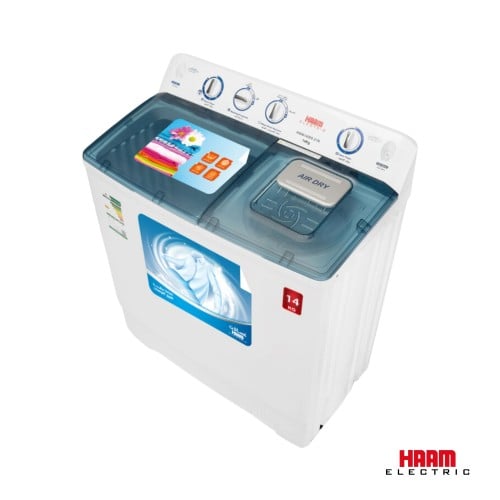 غسالة هام حوضين 14 ك ابيض - 100019