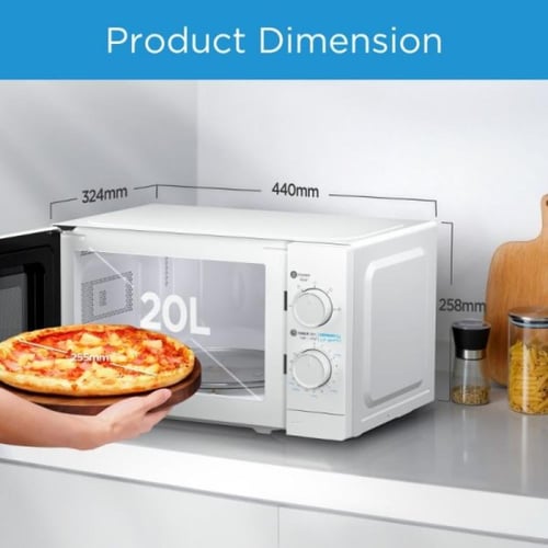 ميديا ميكرويف 20 لتر، 700 واط، ابيض موديل - 104089