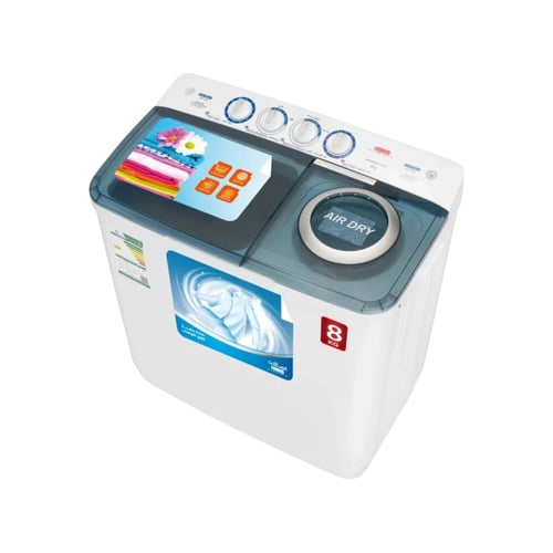 غسالة هام حوضين 8 ك ابيض -100016