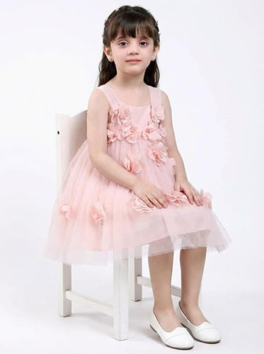 فستان روزاليه الوردي