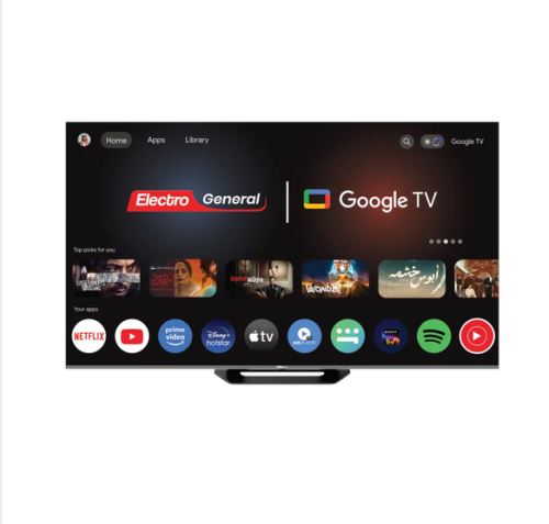 تلفزيون الكترو جنرال 85 بوصة Google TV – دقة UHD بتقنية QD Mini LED ومعدل تحديث 144 هرتز TH-GTQD85