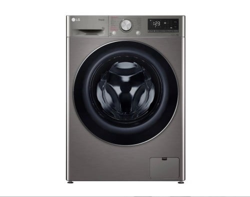غسالة LG اتوماتيك 9 كيلو فضي فتحة امامية تنشيف 75%...
