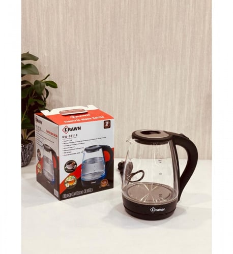 غلاية ماء كراون 2 لتر – (زجاج /أسود)