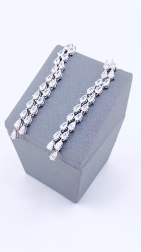 حلق فضة سولتير