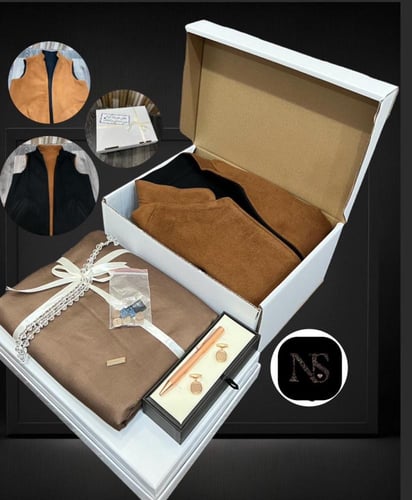 بوكس ملكي متكامل رجالي شتوي: سديري جوخ دبل فيس و ق...