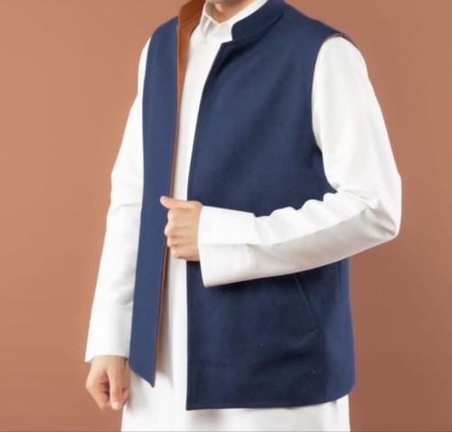 سديري شتوي لون ازرق مع بني