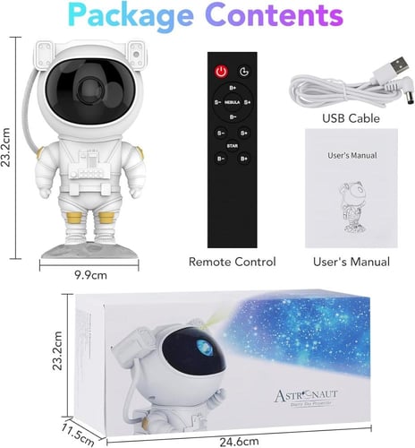 جهاز عرض جالكسي بتصميم رائد فضاء بضوء ليلي على شكل...