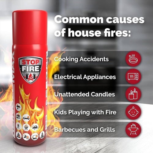 بخاخ سهل الاستخدام يكأفح جميع أنواع الحرائق طفاية...