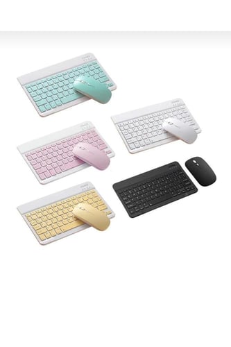 كيبورد بلوتوث مع ماوس اسود