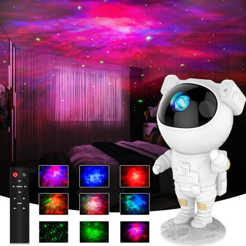 جهاز عرض جالكسي بتصميم رائد فضاء بضوء ليلي على شكل...