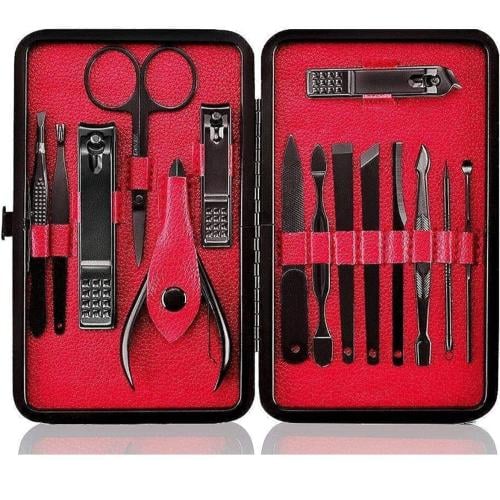 طقم مقص أظافر 15 في 1 مبرد أرجح، مبرد منظف أظافر ل...