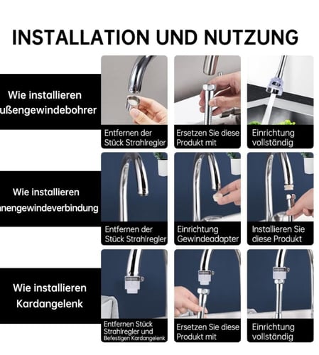 وصلة صنبور 3في 1