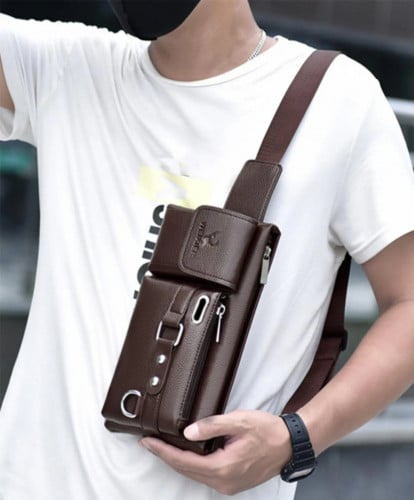 حقيبة كتف جلد ضد الماء